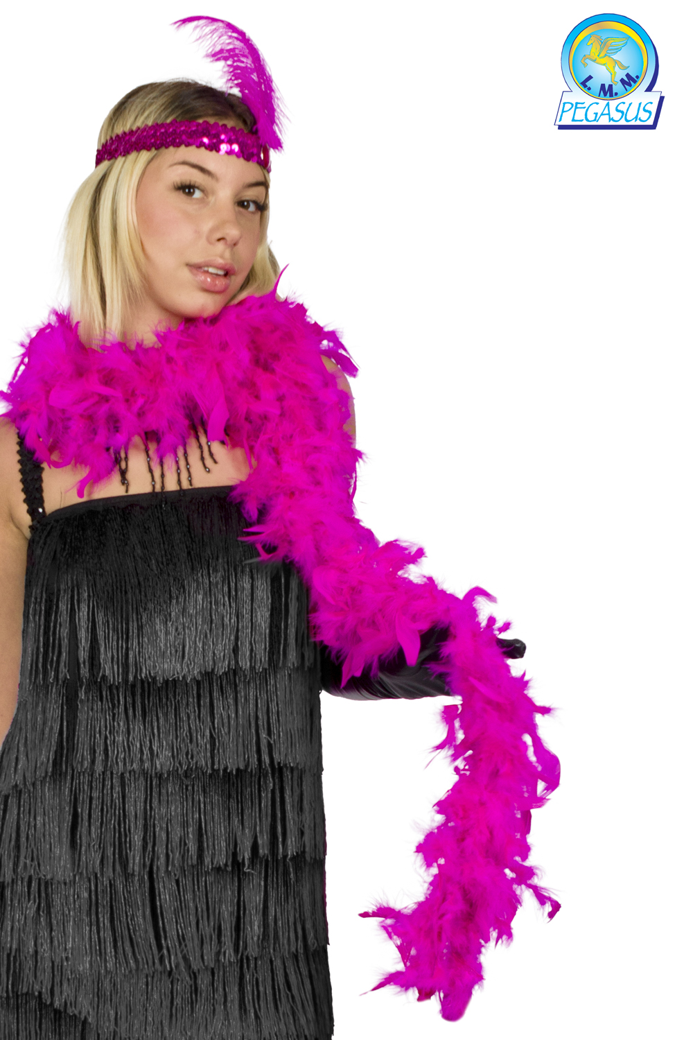 BOA PIUMA DI STRUZZO FUCSIA